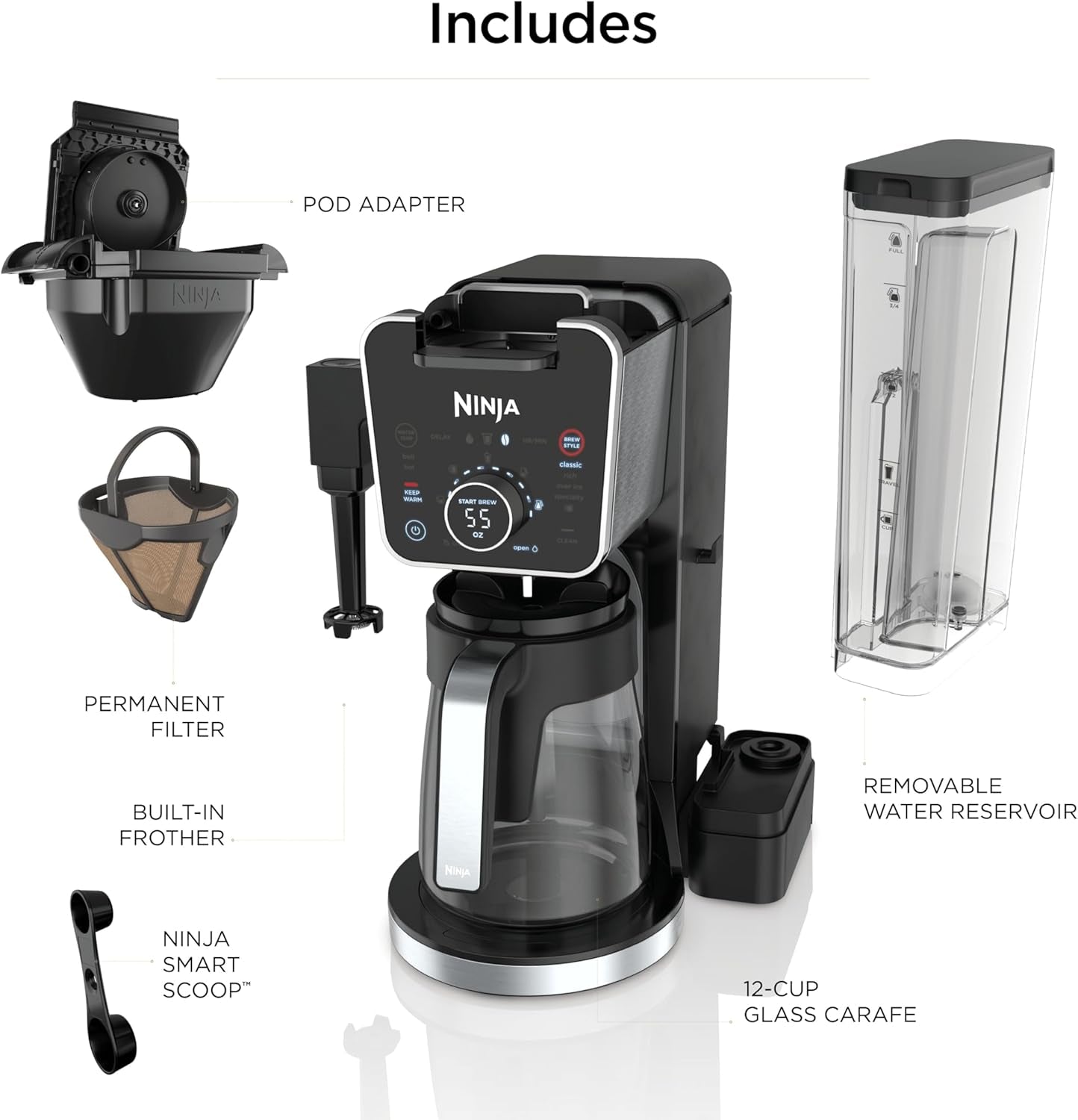 Ninja Specialty Drip Coffee Maker, Dualbrew Pro, Black CFP307