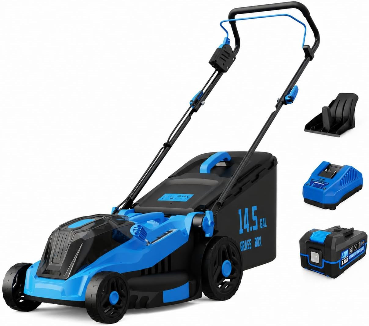 40V 18" Cordless Lawn Mower, Electric Mower for Small Yard Lawns