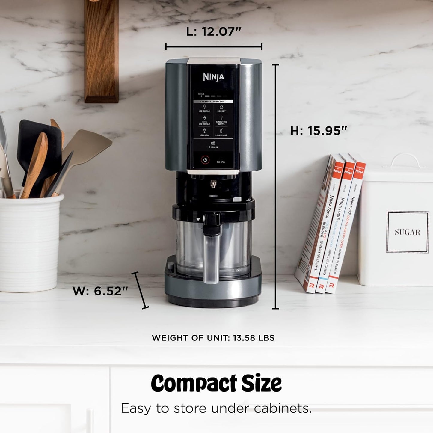 Ninja® Creami® 7-In-1 Ice Cream Maker, Ice Cream, Gelato & More, NC299AMZ