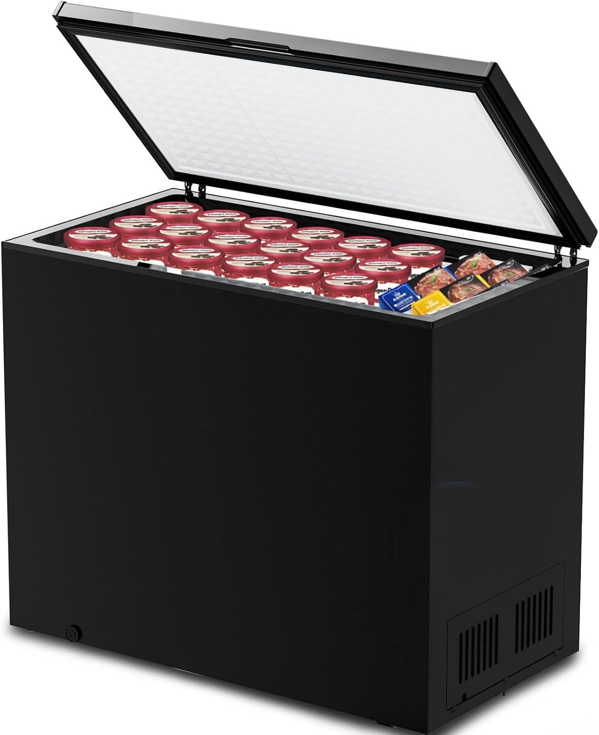 10.0 Cubic Feet Chest Freezer, Deep Freezer for Home, Black