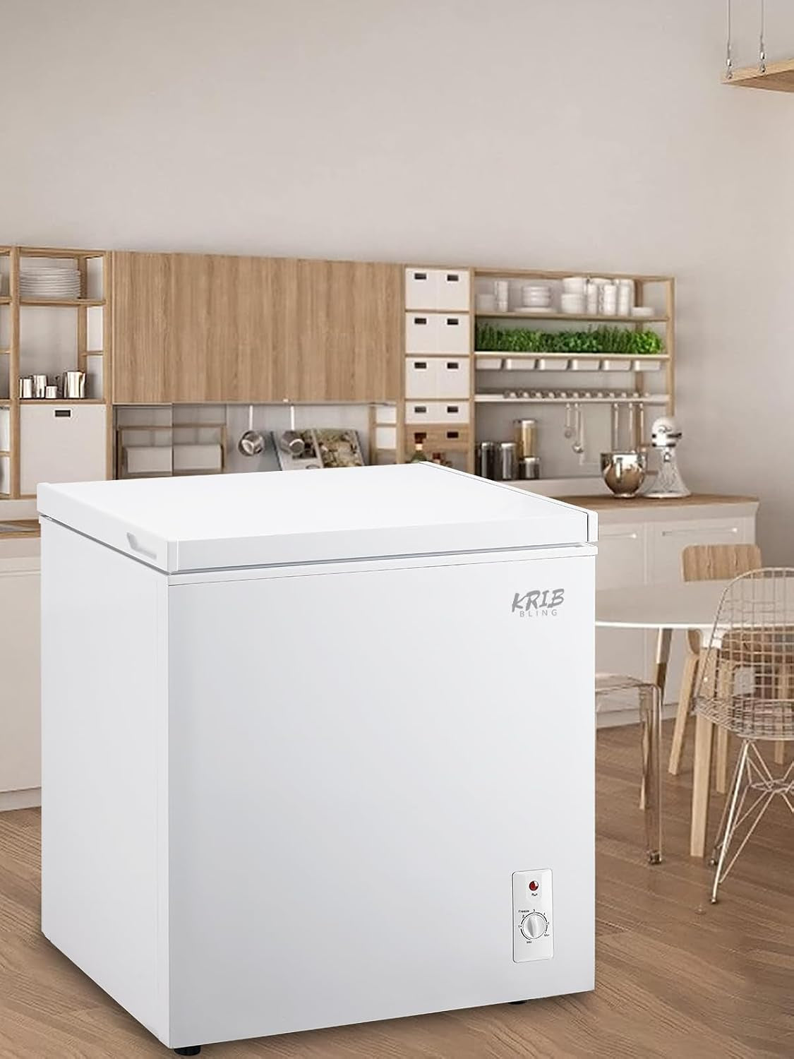 7.0 Cu.Ft Mini Chest Freezer Compact Deep Freezer with Top Open Door White