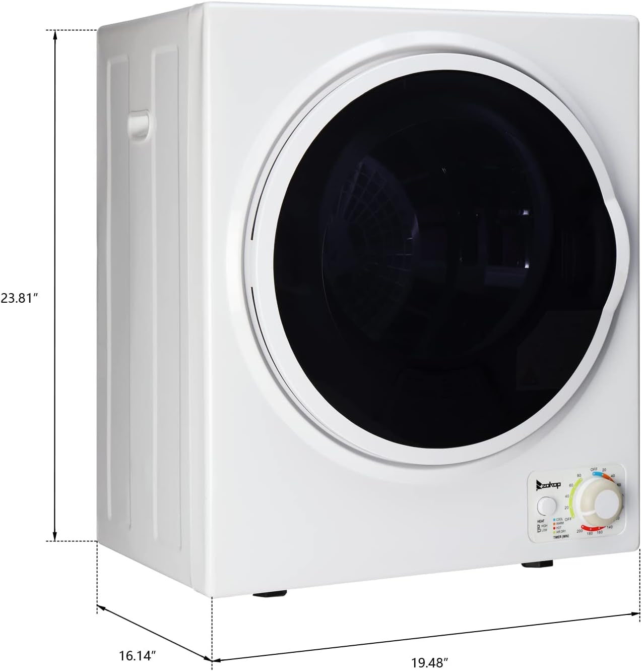 1.5 Cu.Ft Portable Dryer Apartment Laundry with Exhaust Hose