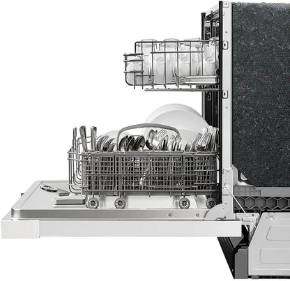 Midea MDF24P1BWW 52 Dba White Front Control Hybrid Tub Dishwasher