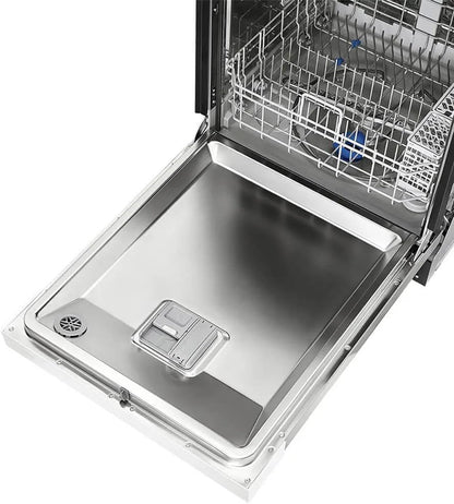 Midea MDF24P1BWW 52 Dba White Front Control Hybrid Tub Dishwasher