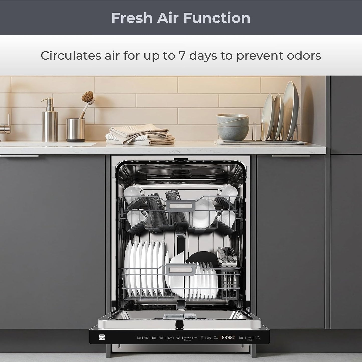 Kenmore 24 in Built-In Dishwasher (Lavavajillas) with Stainless Steel Tub, Top Control, 49 Dba Quiet Operation
