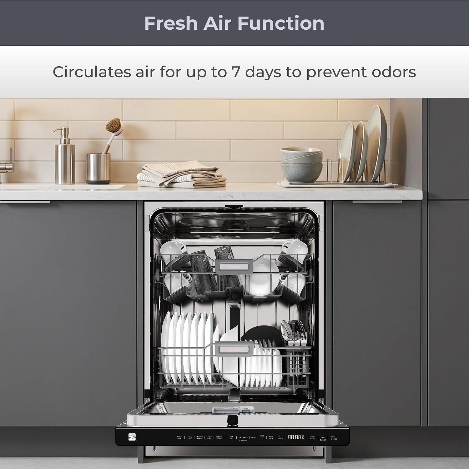 Kenmore 24 in Built-In Dishwasher (Lavavajillas) with Stainless Steel Tub, Top Control, 49 Dba Quiet Operation