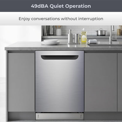 Kenmore 24 in Built-In Dishwasher (Lavavajillas) with Stainless Steel Tub, Top Control, 49 Dba Quiet Operation