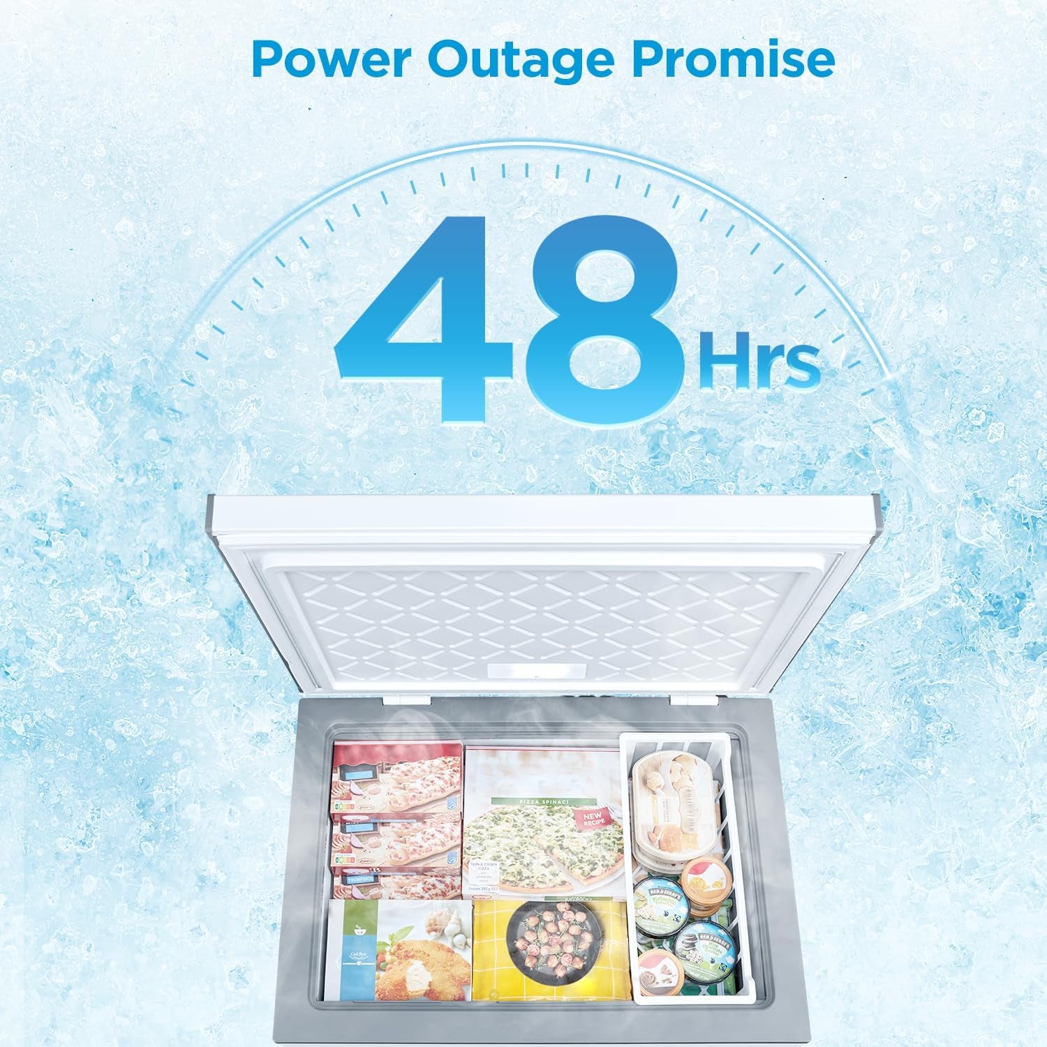 Midea 7.0 Cu.Ft Chest Freezer, Fridge Freezer Convertible with LED Light