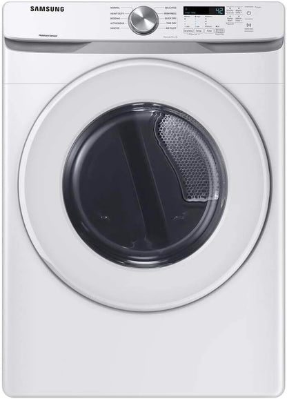 Samsung 7.5 Cu. Ft. Front Load Electric Dryer with Sensor Dry, White, DVE45T6000W/A3