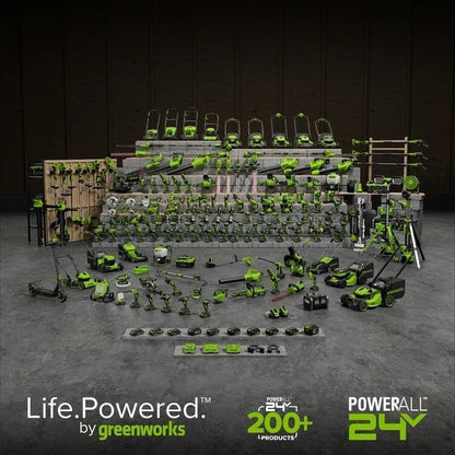 Greenworks 48V (24V X 2) 17In Push Lawn Mower, (2) 4.0 Ah Batteries Kit