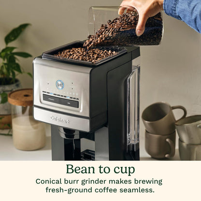 Coffee Maker, Grind and Brew Single Serve Coffee Maker, 6 Cup Sizes, Built-In Stainless Steel Burr Mill, Adjustable Strength, Grind Control and over Ice Feature, Easy Cleaning, DGB-30