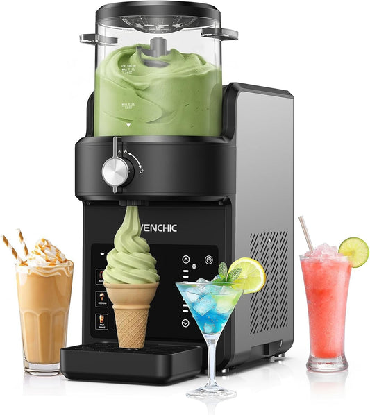 6-In-1 Slushie Machine for Home & Soft Serve Ice Cream Maker