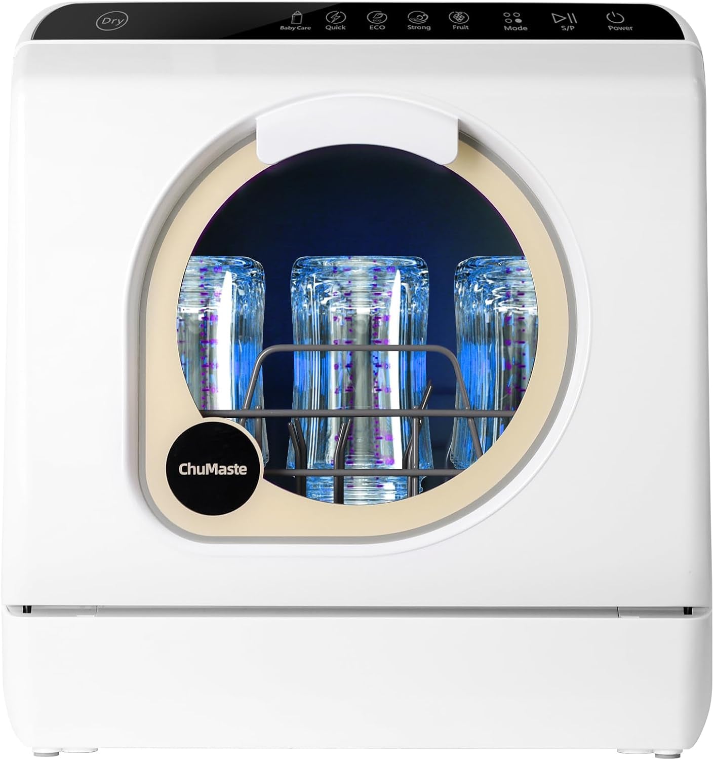 Countertop Dishwasher, Countertop Dishwasher with Water Tank, Dryer, Upper and Lower Double Spray Arms, 360-Degree Cleaning. Lavaplatos Can Also Be Connected to Faucets.