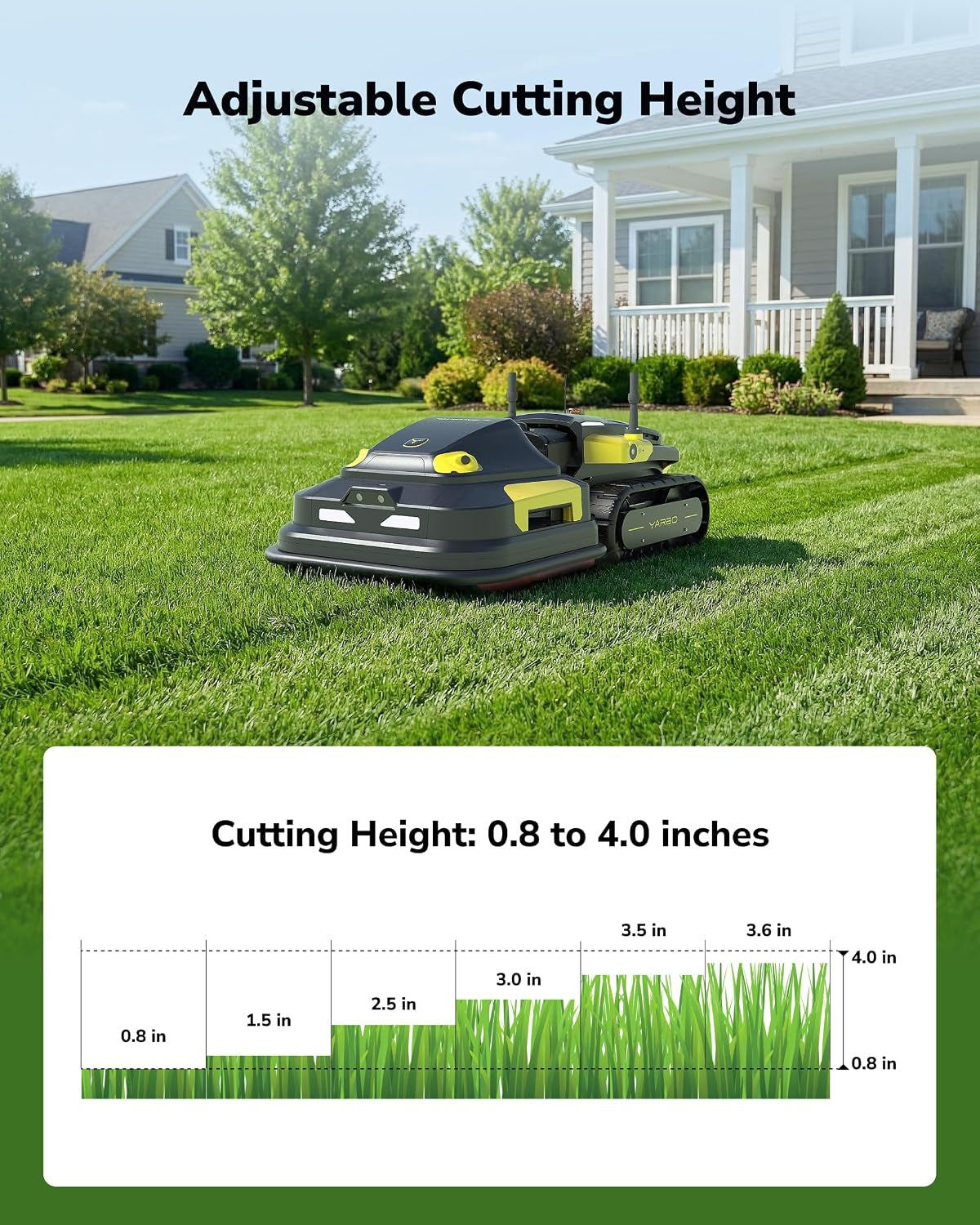 Robot Lawn Mower Pro, Wire-Free for 6 Acres, Four Seasons Yard Care