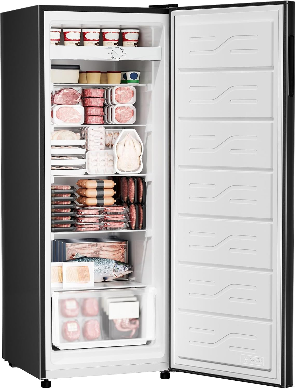 7 Cu Ft Upright Freezer, Convertible Freezer Refrigerator