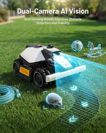 LUBA Mini 2 AWD 1500H Robot Lawn Mower, 0.37 Acre, Lidar+Ai