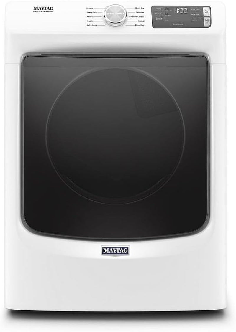 MGD5630HW 27 Inch Gas Dryer with 7.3 Cu. Ft. Capacity, Extra Power Button, Advanced Moisture Sensing, 10 Dry Cycles, Quick Dry Cycle, Bulky Items: White
