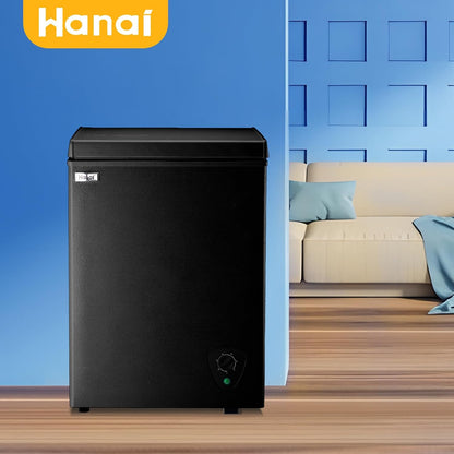 Chest Freezer 3.5 Cu.Ft Small Deep Freezer Top Door for Garage Black