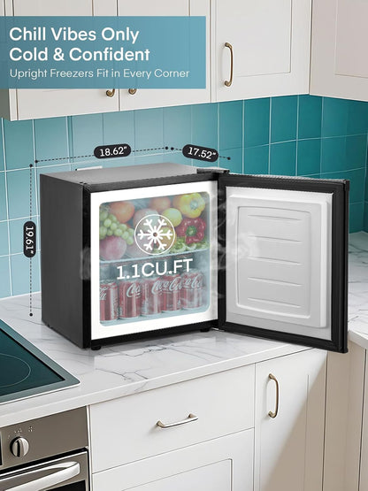 1.1 Cu.Ft Min Freezer Countertop for Office,Dorm,Apartment or RV