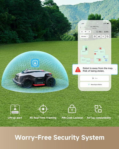 Lidar Robot Lawn Mower A3 AWD Pro 3500 +Garage+Z1 Robotic Pool Cleaner Set, Wire Free No RTK Robotic Lawn Mowers,Dual-Disc Cutting 15.8" Width, Smart Zero-Edge, App Control for 0.87 Acre