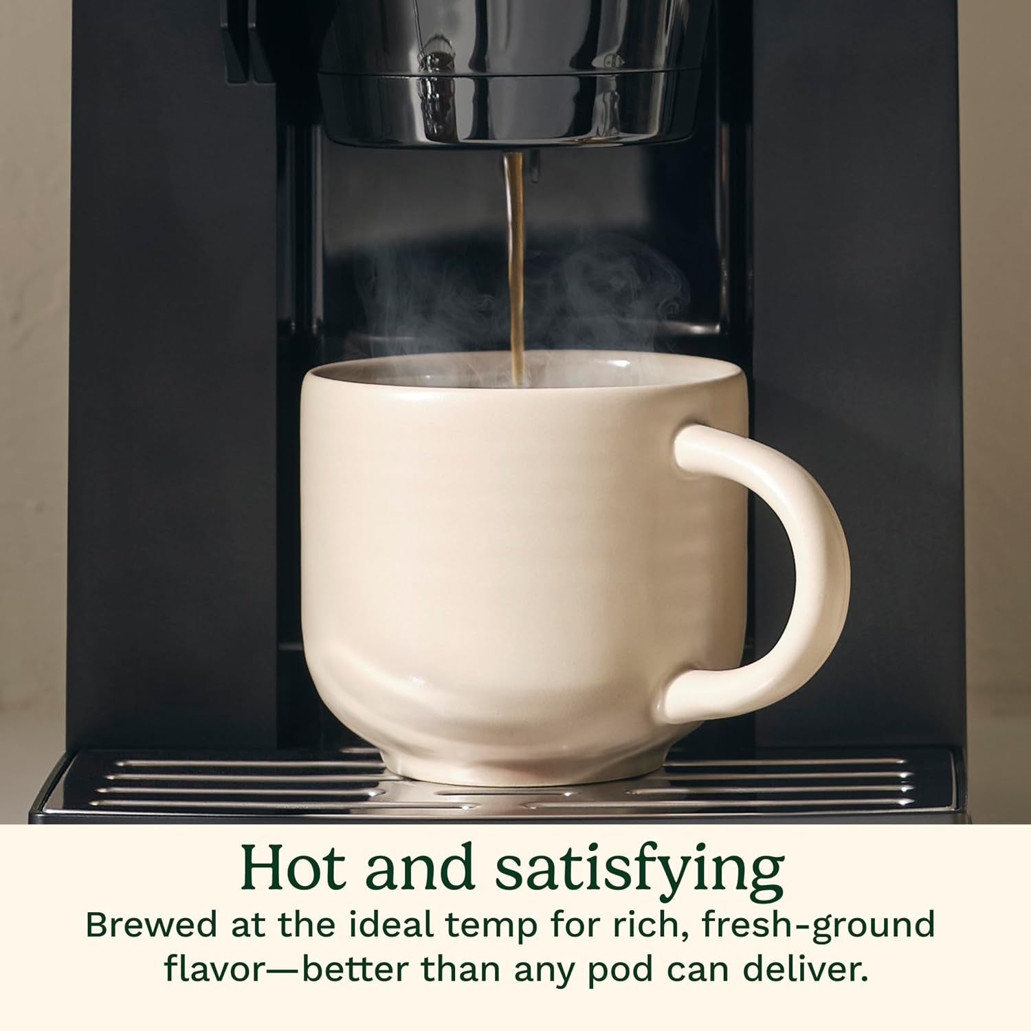 Coffee Maker, Grind and Brew Single Serve Coffee Maker, 6 Cup Sizes, Built-In Stainless Steel Burr Mill, Adjustable Strength, Grind Control and over Ice Feature, Easy Cleaning, DGB-30