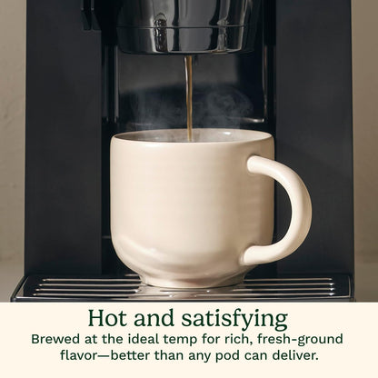 Coffee Maker, Grind and Brew Single Serve Coffee Maker, 6 Cup Sizes, Built-In Stainless Steel Burr Mill, Adjustable Strength, Grind Control and over Ice Feature, Easy Cleaning, DGB-30