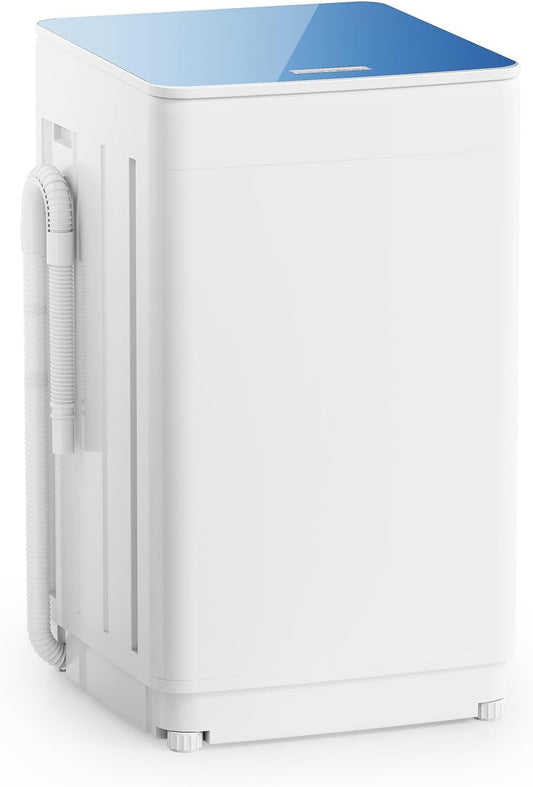 18 Lbs Portable Washing Machine, Fully Automatic Portable Washer with LED Display, 7 Wash Cycles, 4 Water Levels, Top Load Washing Machine for Apartment, RV, Dorm, Home