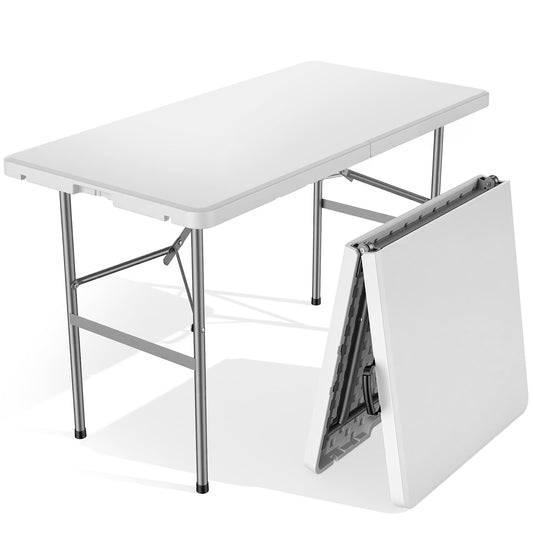 Sweetcrispy 122cm Folding Picnic Table Basic White
