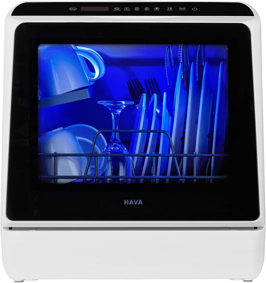 Countertop Dishwasher, 6 Programs Portable Dishwasher with Water Tank