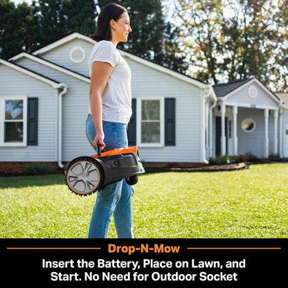 Ocumow™ VBRM601YCM MAX Perimeter Wire Free Robot Lawn Mower Cuts Small Lawns 2000-3500 Square Feet with Optical Navigation, Obstacle Avoidance, Low Noise and No Go Function