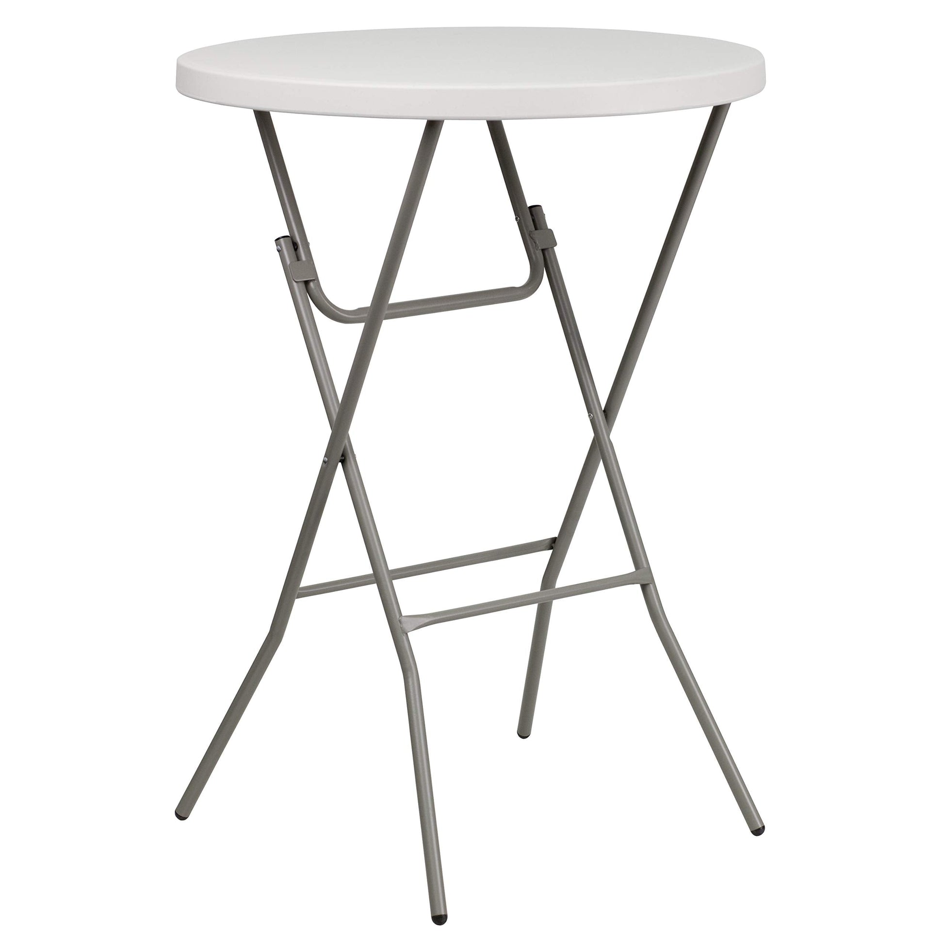 Flash Furniture Kathryn 80cm Round Folding Bar Height Table Granite White