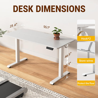 Veken ODHOME123 Electric Standing Desk 140cm White