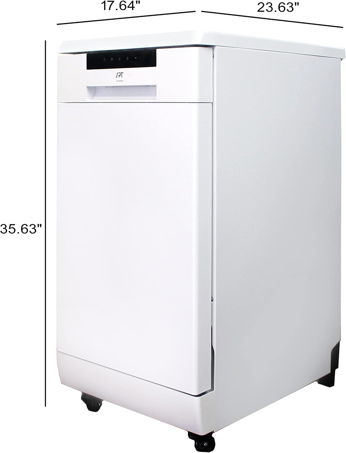 SD-9263WA 18″ Wide Portable Dishwasher with ENERGY STAR, 6 Wash Programs, 8 Place Settings and Stainless Steel Tub – White