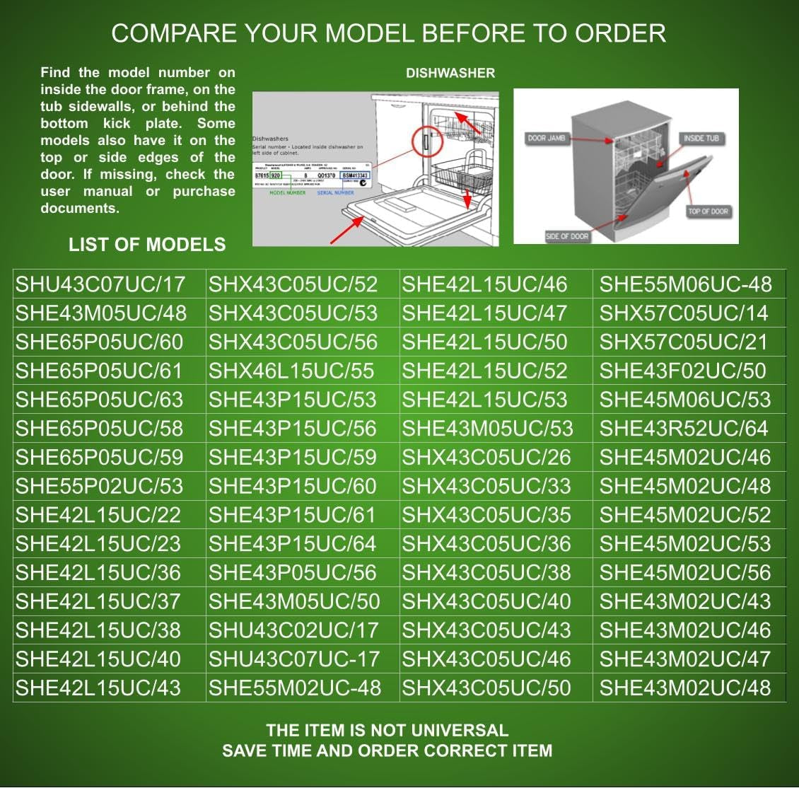 490467, 490472, AH3472025 CKD472025X Compatible with Bosch Thermador Gaggenau Dishwasher Dispenser Fits Old Number 490467, 490472, AH3472025