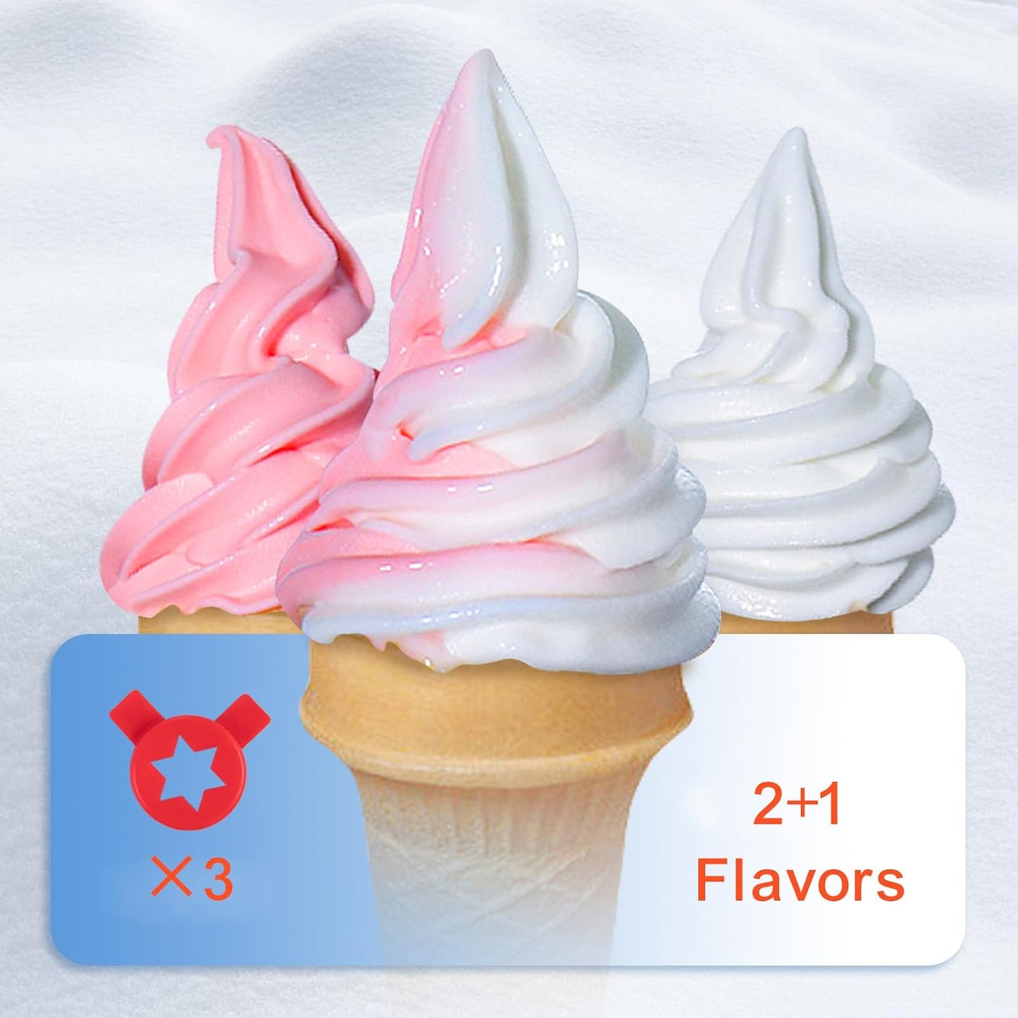 Commercial Ice Cream Maker, 22-30L/H Yield, Countertop Soft Serve Machine with 2X6L Hopper 2L Cylinder LCD Panel Puffing Shortage Alarm, Frozen Yogurt Maker for Restaurant Snack Bar