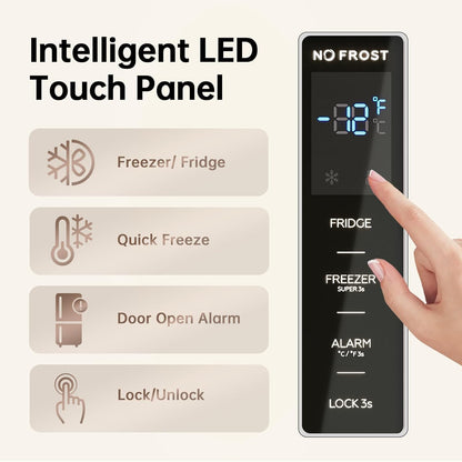 21.2 Cu.Ft. Stainless Convertible Upright Freeze,Rlarge Capacity, Frost Free, Digital Touch Control Panel, Frost Free, Quiet Operation, Stand up Freezer for Homes, Office