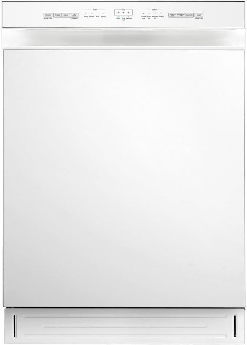 Midea MDF24P1BWW 52 Dba White Front Control Hybrid Tub Dishwasher