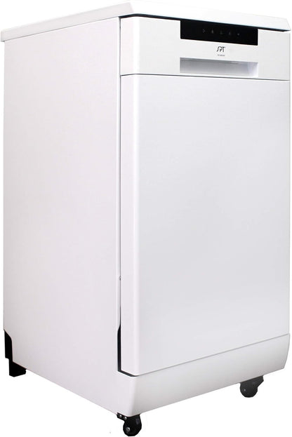 SD-9263WA 18″ Wide Portable Dishwasher with ENERGY STAR, 6 Wash Programs, 8 Place Settings and Stainless Steel Tub – White