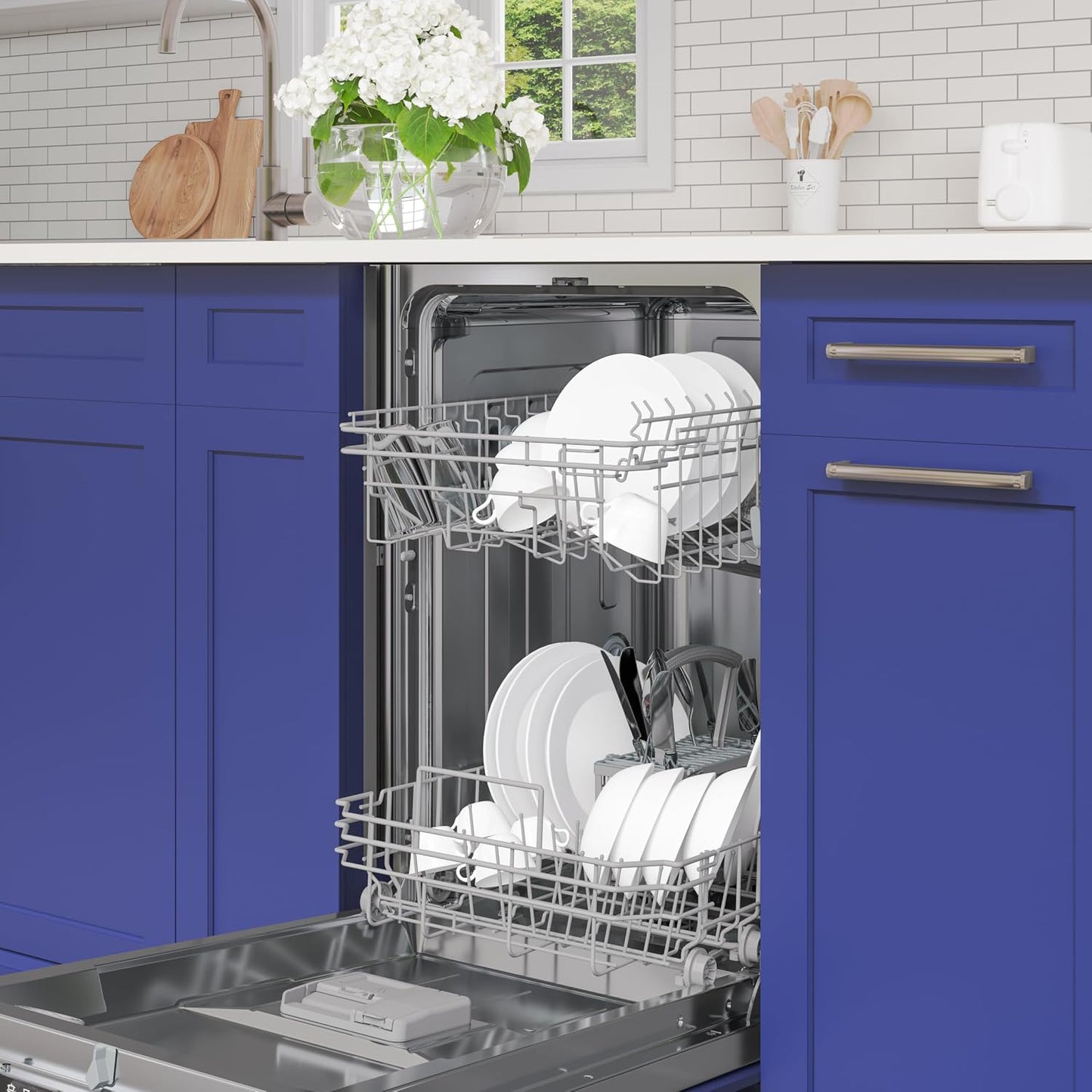 18 In. ADA Panel Ready with 8 Place Settings 52 DB Dishwasher in Stainless-Steel, UL and Energy Star Certified (KM-DW1852-PR)