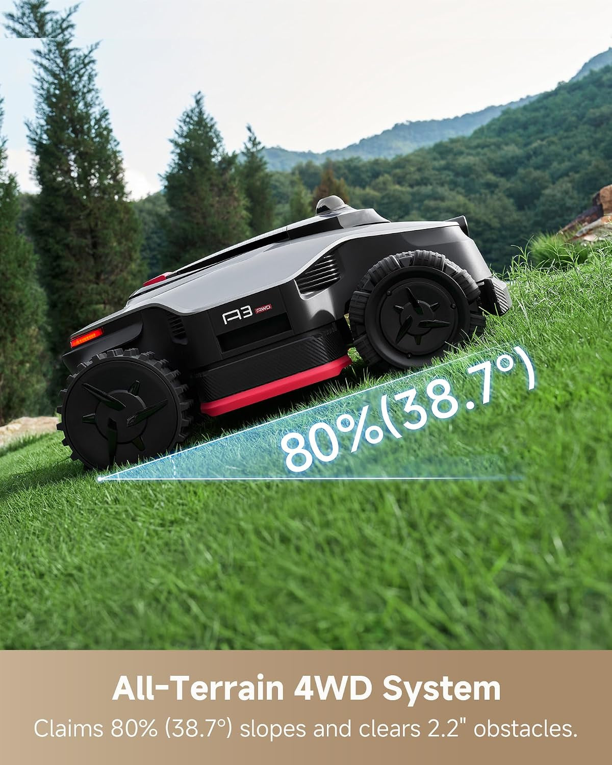 Lidar Robot Lawn Mower A3 AWD Pro 3500 +Garage+Z1 Robotic Pool Cleaner Set, Wire Free No RTK Robotic Lawn Mowers,Dual-Disc Cutting 15.8" Width, Smart Zero-Edge, App Control for 0.87 Acre