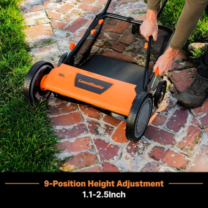 LMRM1801 Push Reel Lawn Mower 18-Inch 5-Blade