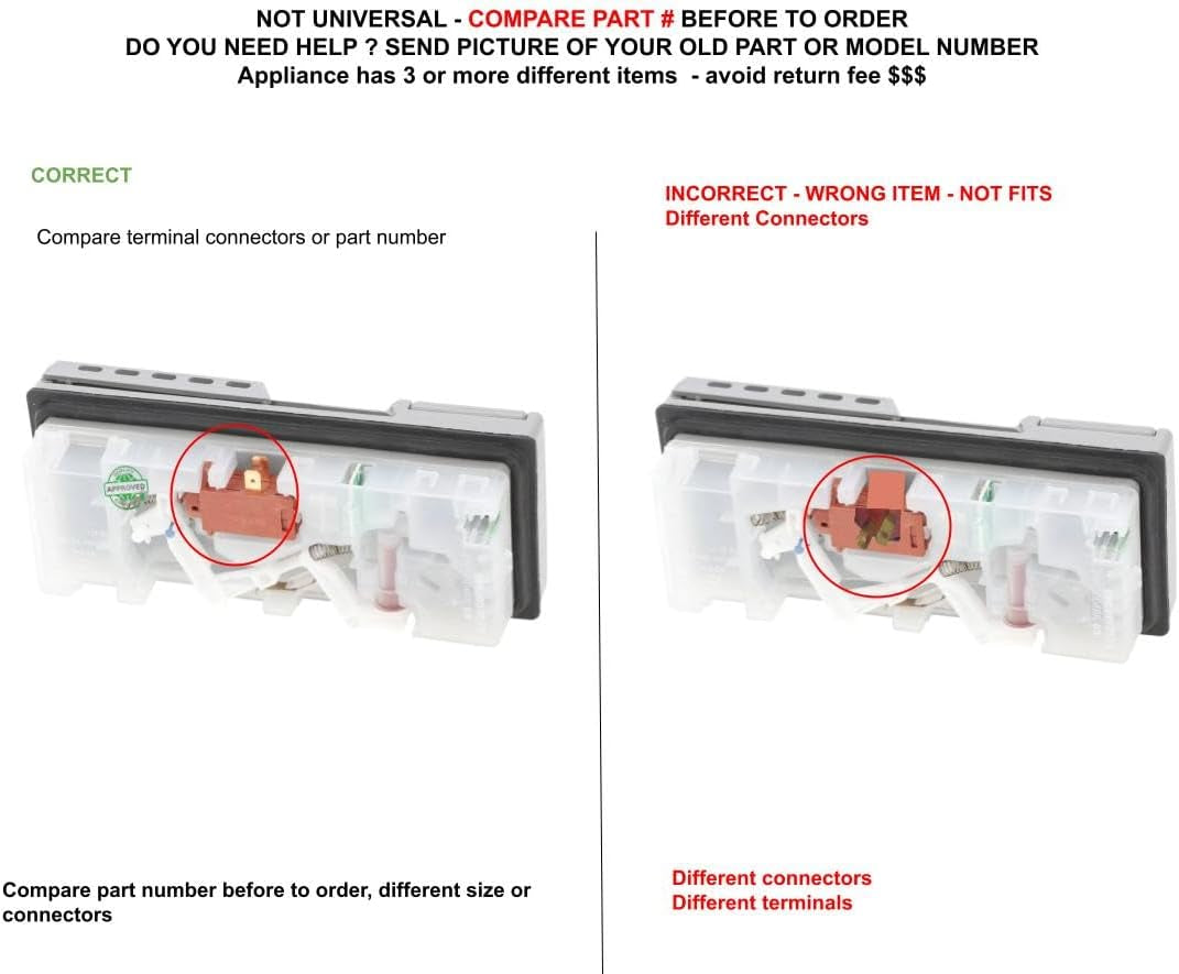 490467, 490472, AH3472025 CKD472025X Compatible with Bosch Thermador Gaggenau Dishwasher Dispenser Fits Old Number 490467, 490472, AH3472025