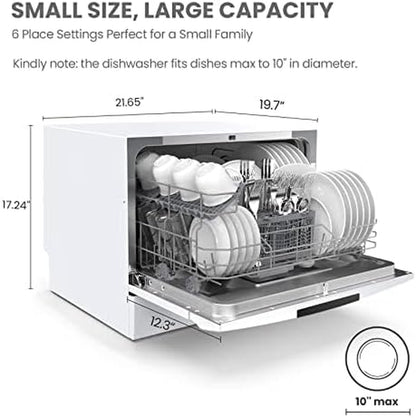 Countertop Dishwasher Portable, 6 Place Settings, Energy Star