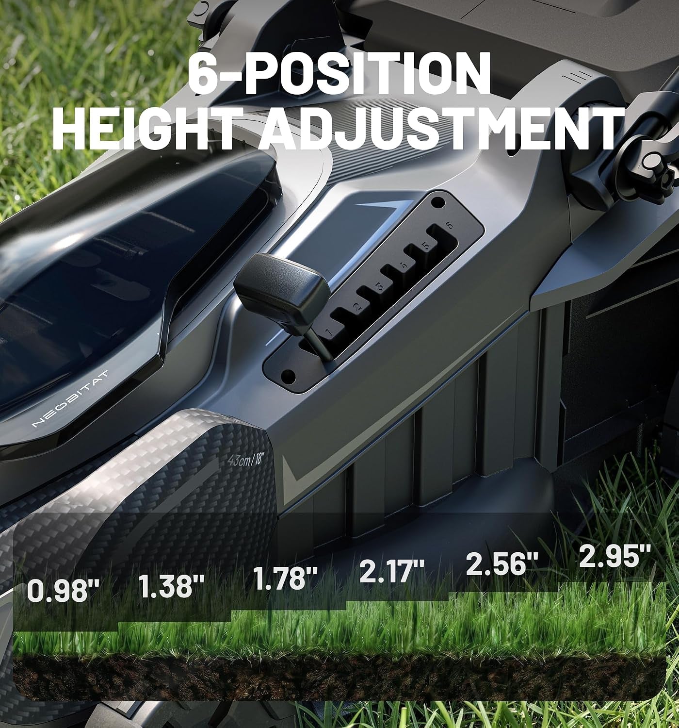 40V 18'' Push Lawn Mower, 2-In-1 Mulching & Bagging, Brushless Cordless Electric Lawn Mower with 6-Position Height Adjustment, Include 5.0Ah Battery X 2 and Charger