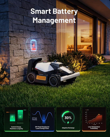 LUBA Mini 2 AWD 1500H Robot Lawn Mower, 0.37 Acre, Lidar+Ai
