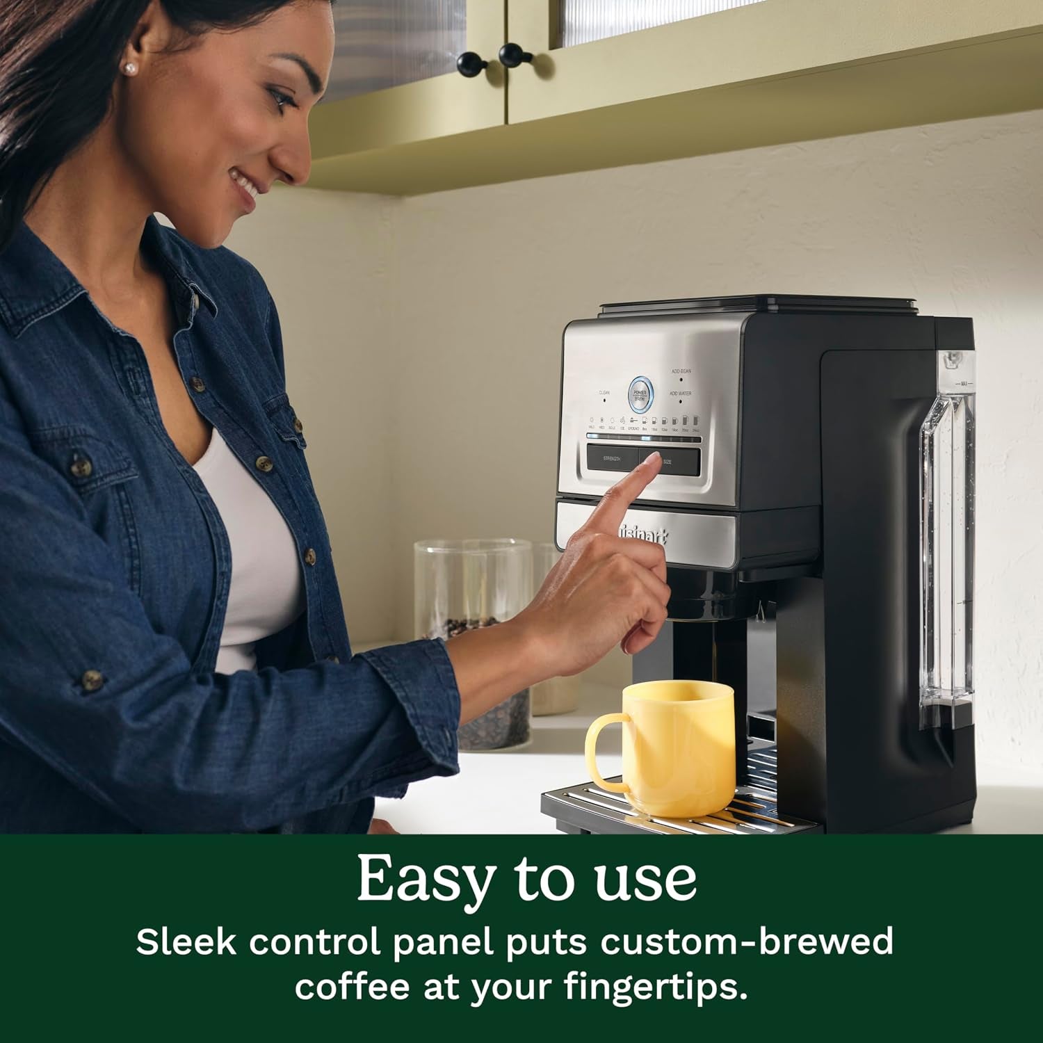 Coffee Maker, Grind and Brew Single Serve Coffee Maker, 6 Cup Sizes, Built-In Stainless Steel Burr Mill, Adjustable Strength, Grind Control and over Ice Feature, Easy Cleaning, DGB-30
