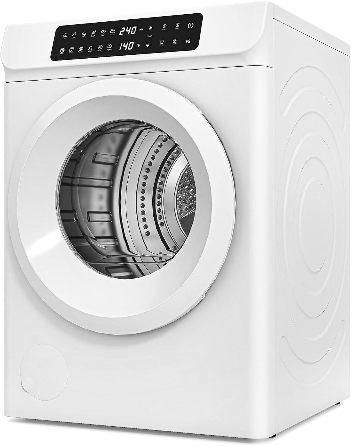 3.6 CU. FT Clothes Dryer, Large Capacity Laundry Dryer with 12 Drying Modes & Stainless Steel Tub, Dryer Machine, Electric Dryer with LED Control for Busy Family Home, White