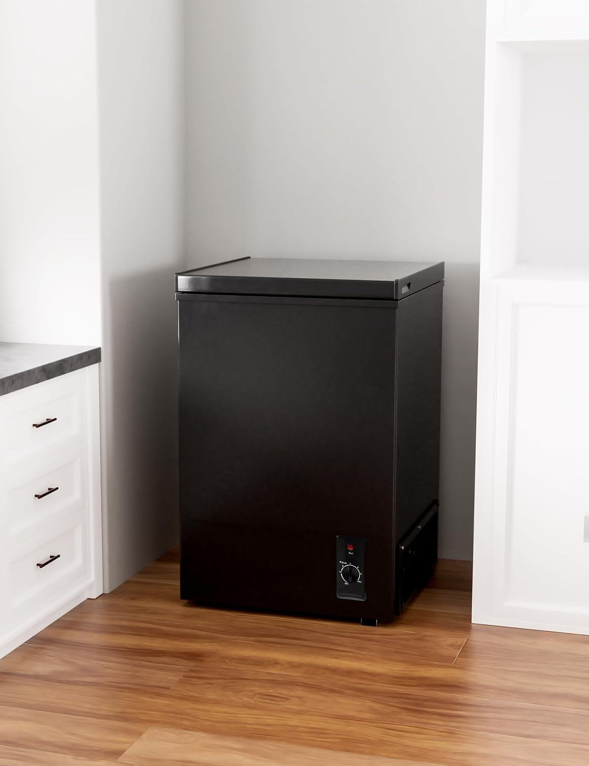 7.0 Cu Ft Chest Freezer - Energy Saving Quiet Top Open Door Mini Freezer Adjustable 6 Thermostat - Compact Small Deep Freezer W/Removable Basket and Defrost Water Drain for Home/Apartment/Garage
