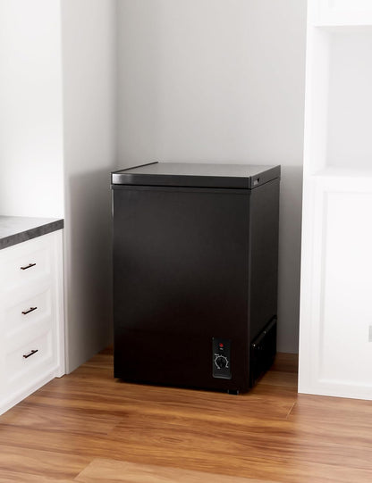 7.0 Cu Ft Chest Freezer - Energy Saving Quiet Top Open Door Mini Freezer Adjustable 6 Thermostat - Compact Small Deep Freezer W/Removable Basket and Defrost Water Drain for Home/Apartment/Garage