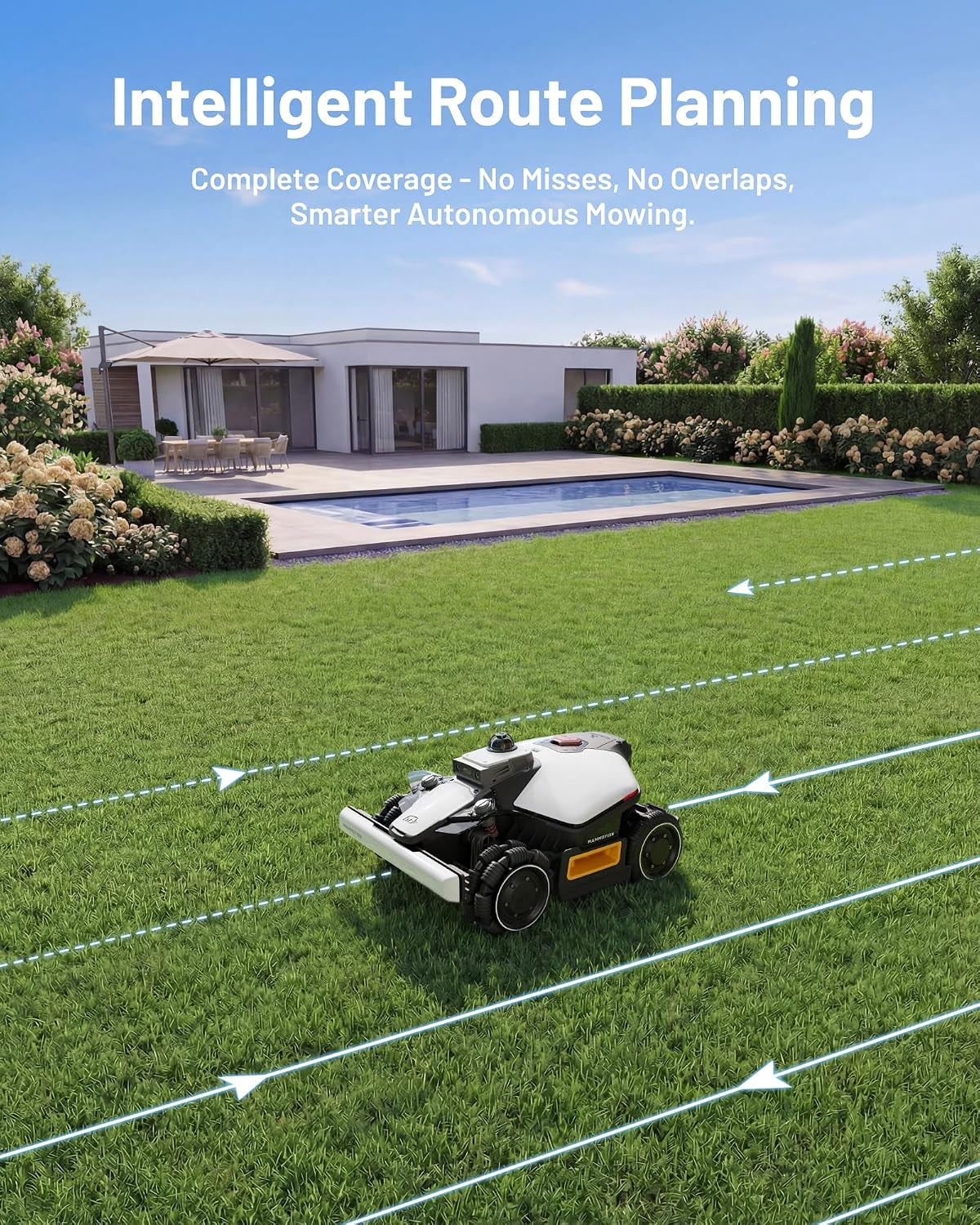 LUBA Mini 2 AWD 1500H Robot Lawn Mower, 0.37 Acre, Lidar+Ai